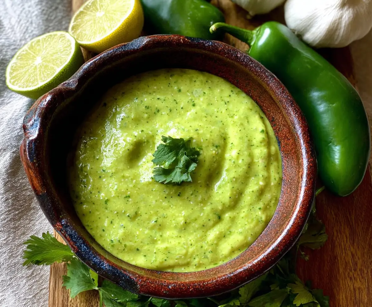 Creamy Tomatillo Avocado Salsa