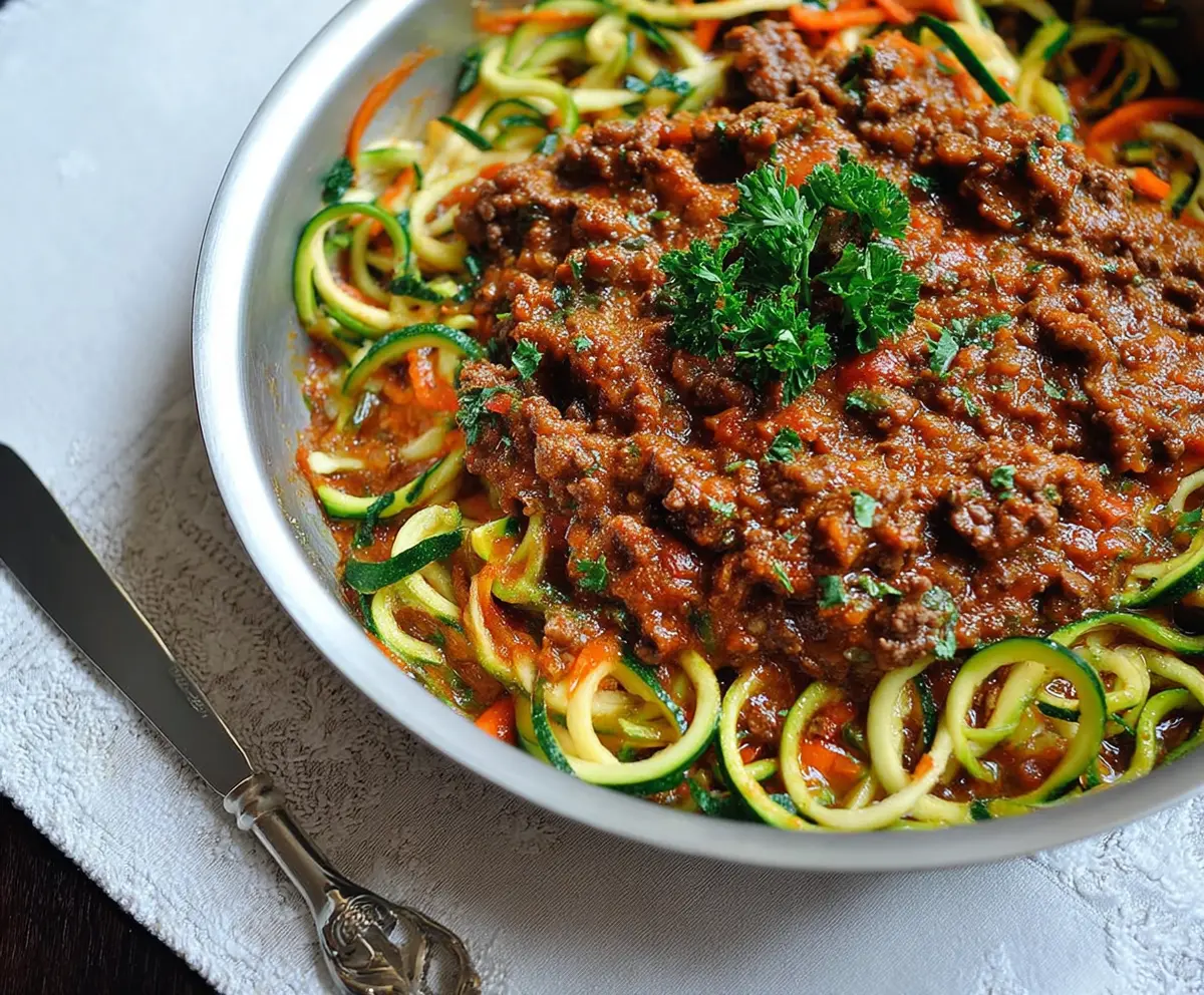 Nightshade Free Beef Ragu with Zoodles