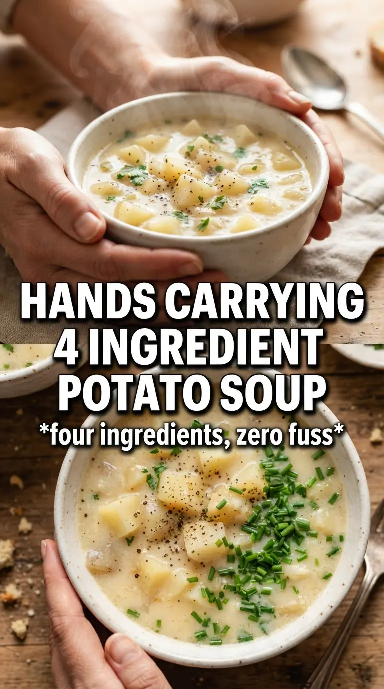 4 Ingredient Potato Soup creamy chunky comforting
