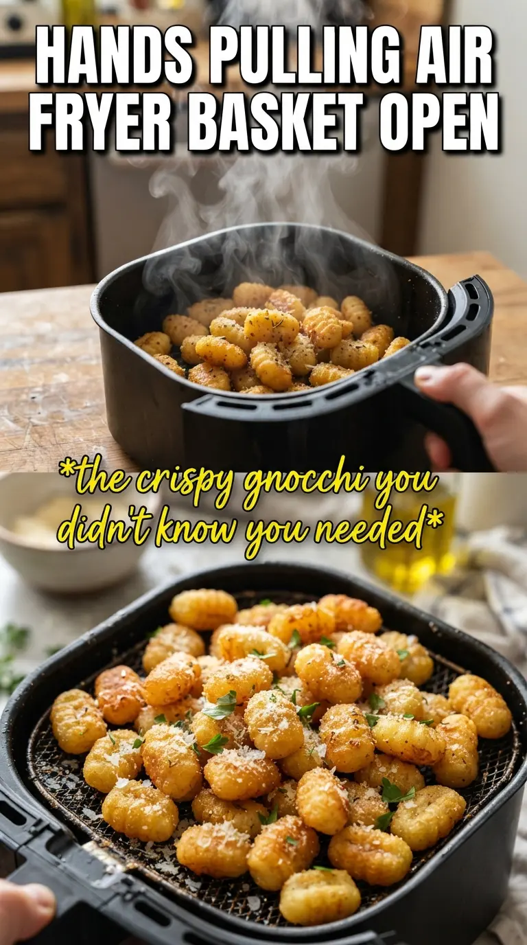 Air Fryer Gnocchi golden crispy garlic herb parmesan