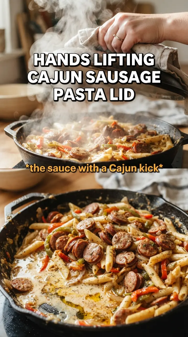 Creamy Cajun sausage pasta smoky creamy colorful