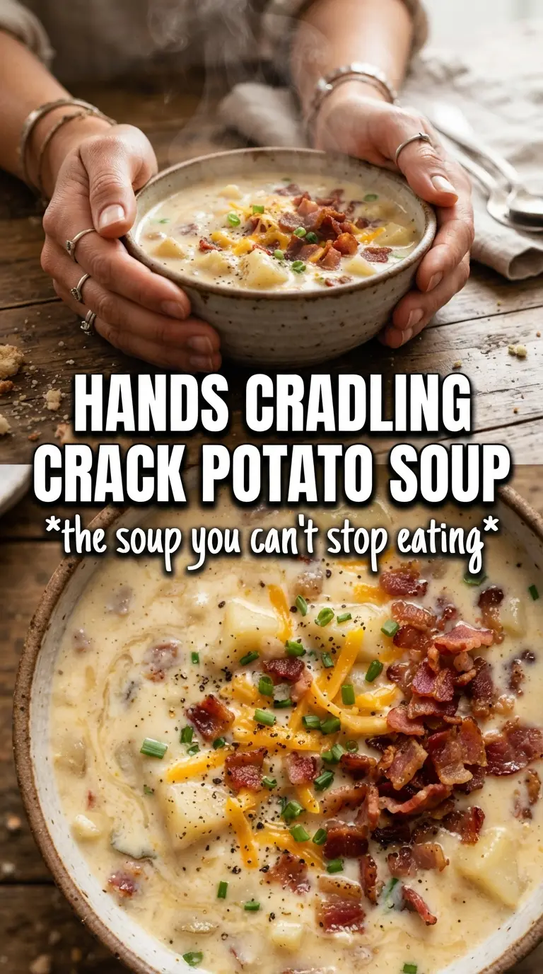 Crock Pot Crack Potato Soup creamy bacon-cheddar ranch