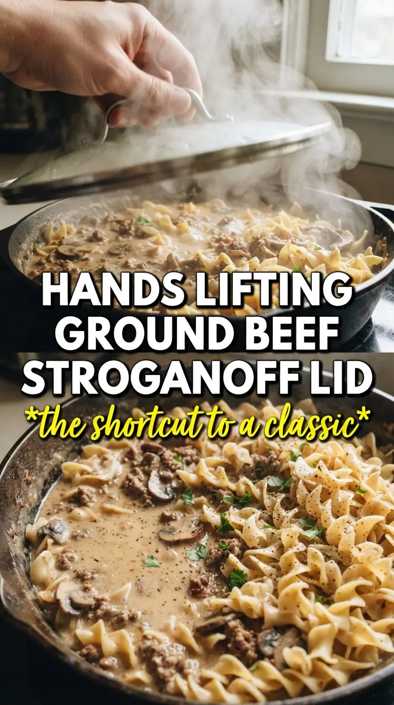 Ground Beef Stroganoff creamy mushroom noodle dish