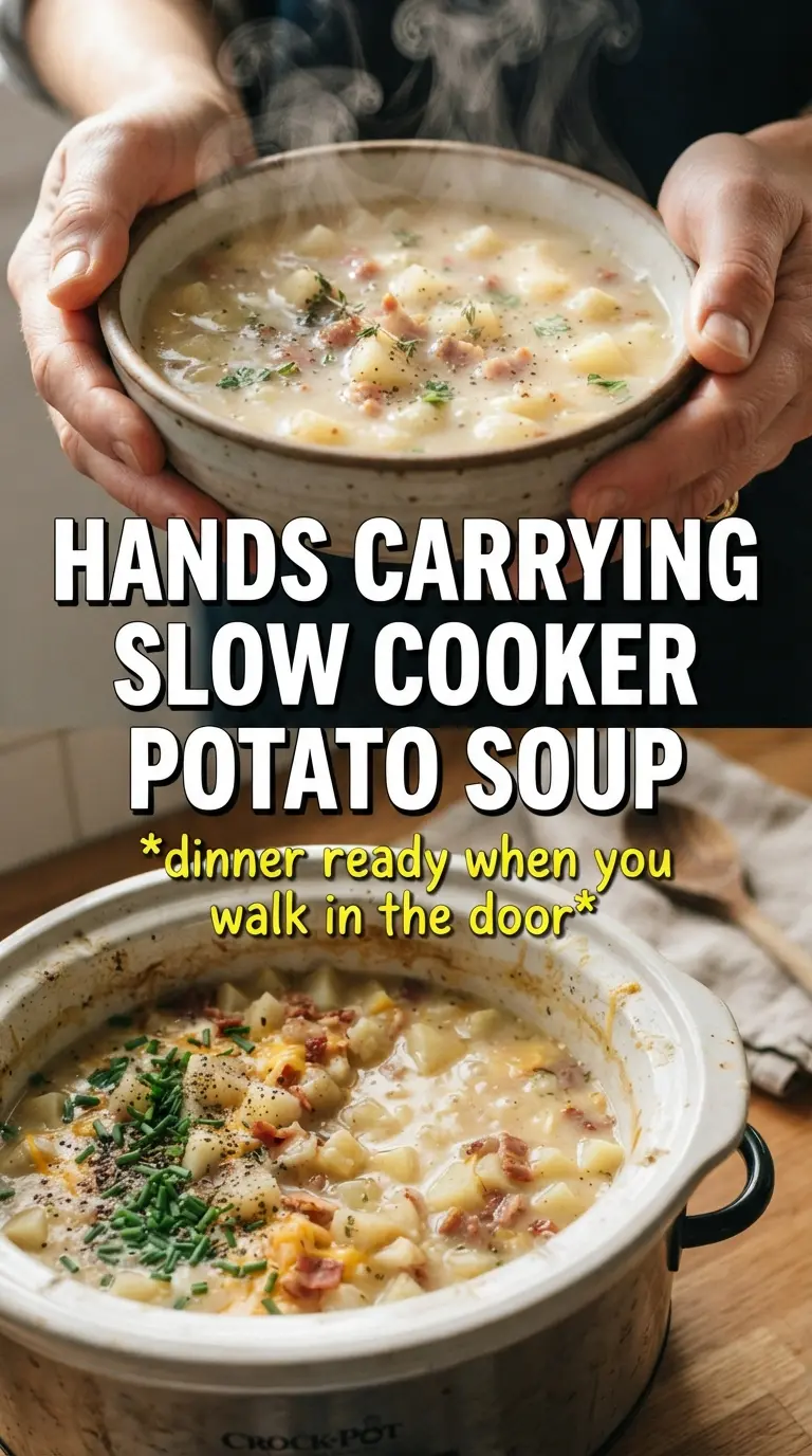 Slow Cooker Potato Soup creamy hearty